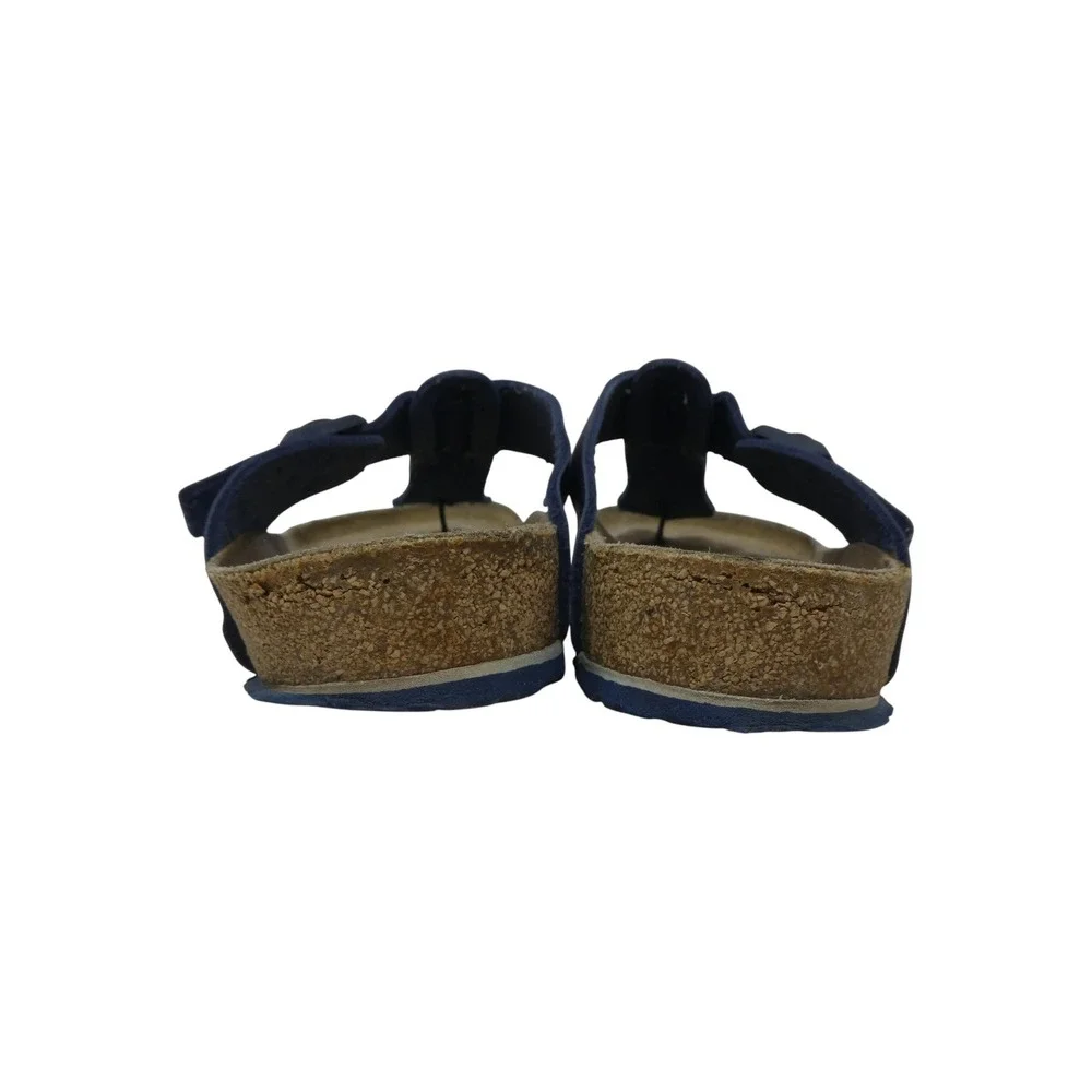 Birkenstock Gizeh Thong Sandals Mens 13 Blue Leather Cork Buckle Comfort